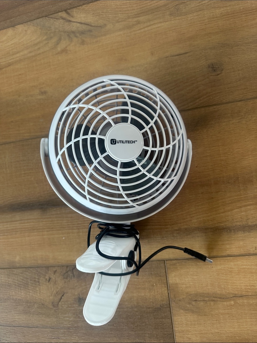 UTILITECH White Clip-On Personal Fan
